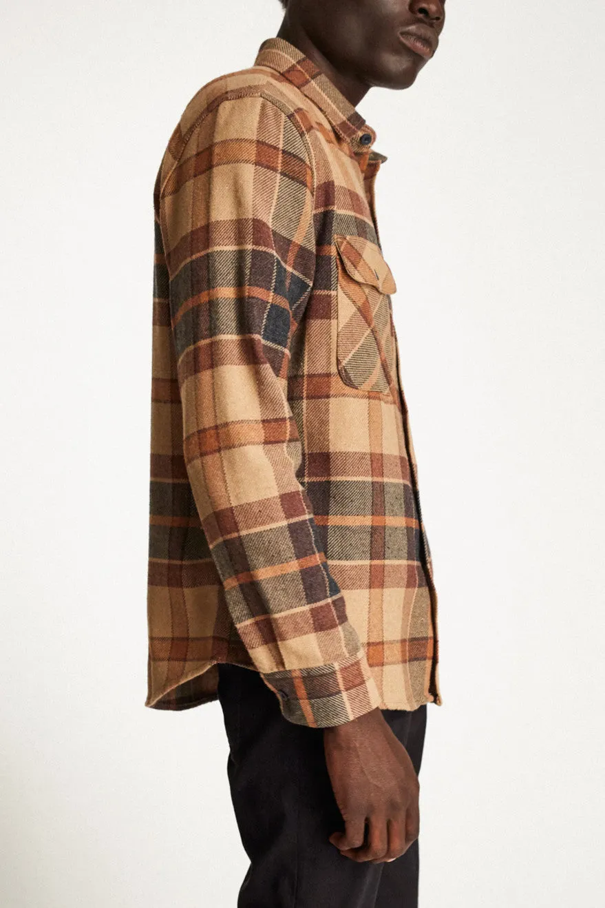 Bowery L/S Flannel - Cream/Copper sold by Brixton product image thumbnail 2