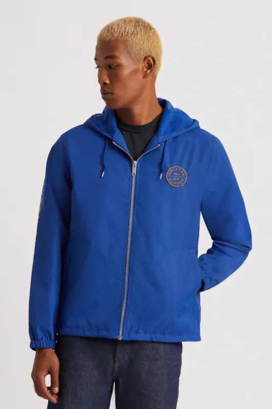 Claxton Oath Zip Hood Jacket - Mineral Blue sold by Brixton