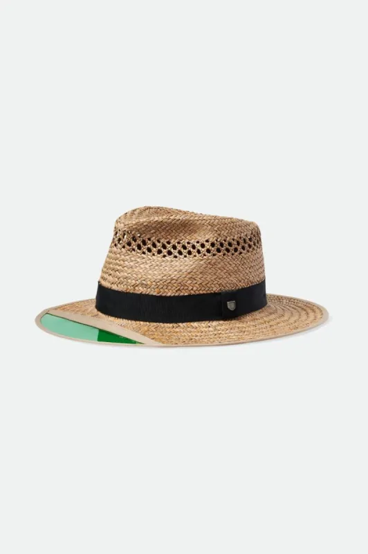 Hunter Straw Fedora - Tan sold by Brixton