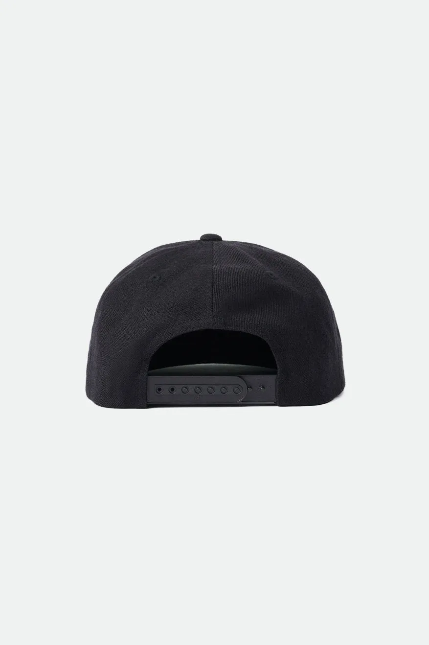 Alpha Square MP Snapback - Black sold by Brixton product image thumbnail 3