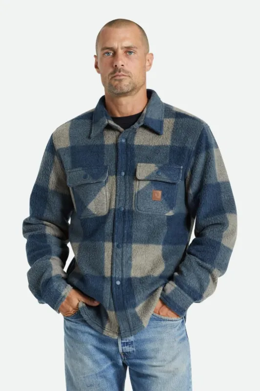 Bowery L/S Arctic Stretch Fleece - Moonlit Ocean/Mojave sold by Brixton