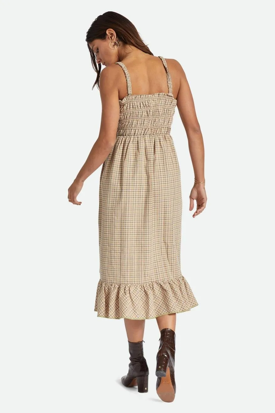 Malta Seersucker Midi Dress - Sand sold by Brixton product image thumbnail 3