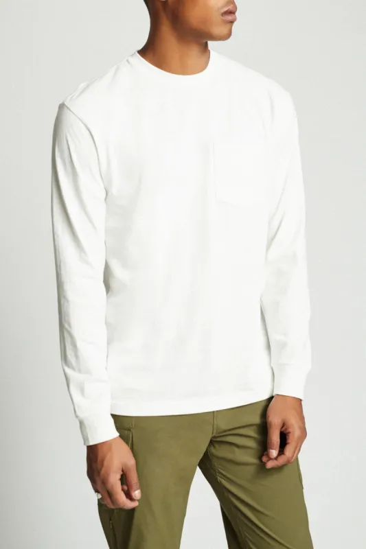 Basic L/S Pocket Tee - Off White sold by Brixton