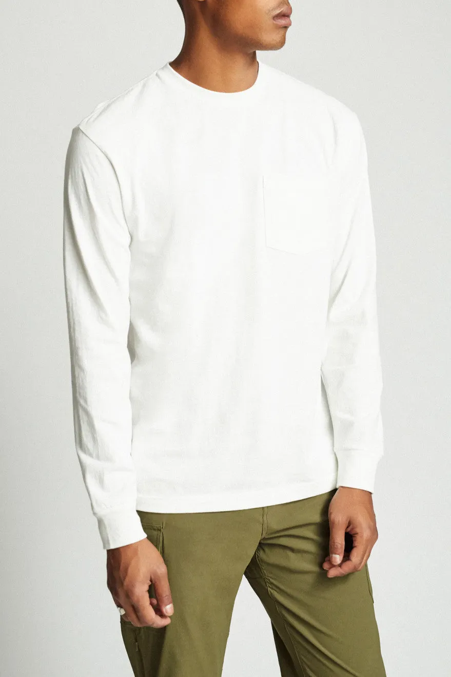 Basic L/S Pocket Tee - Off White sold by Brixton