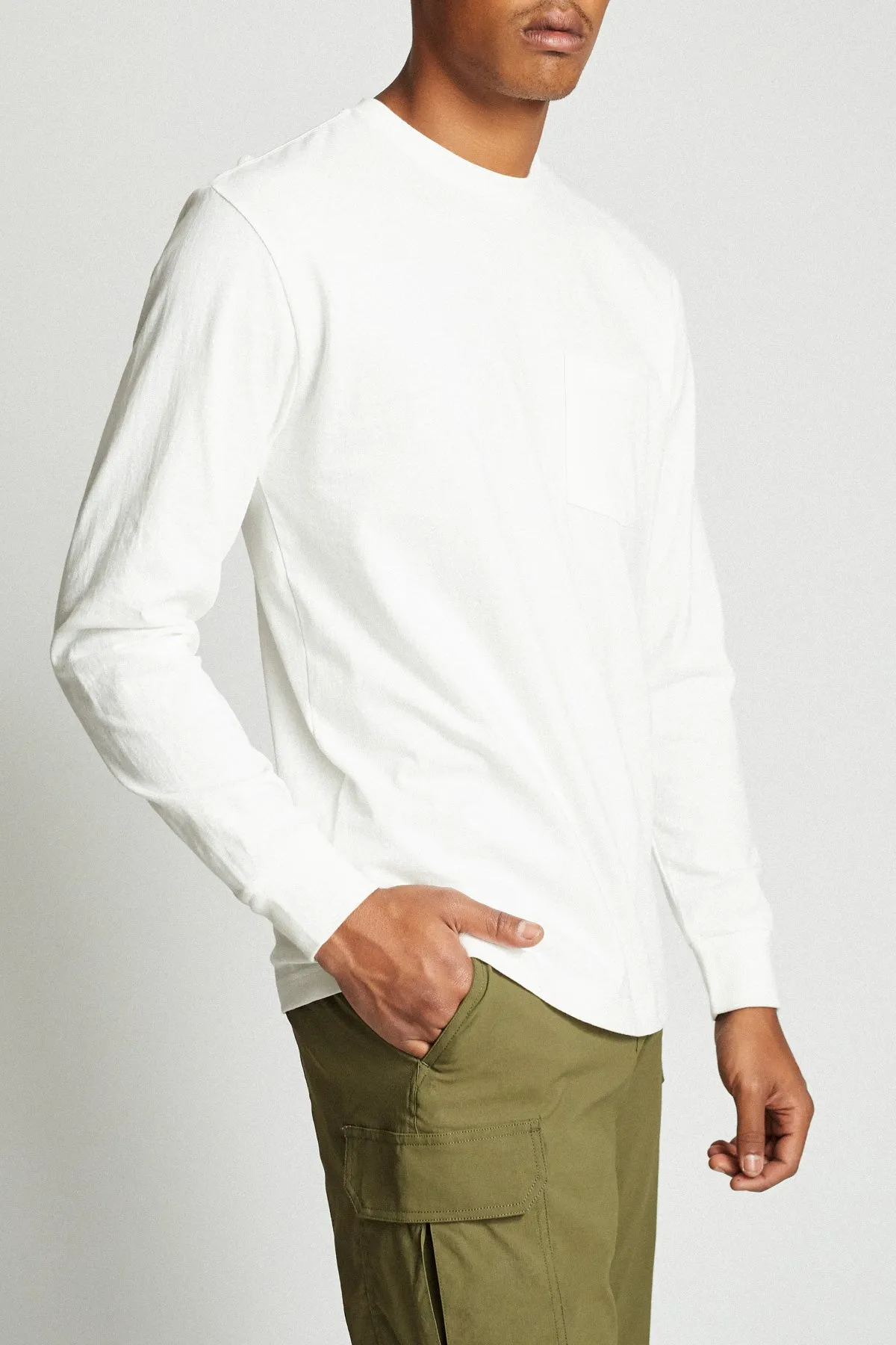 Basic L/S Pocket Tee - Off White sold by Brixton product image thumbnail 4