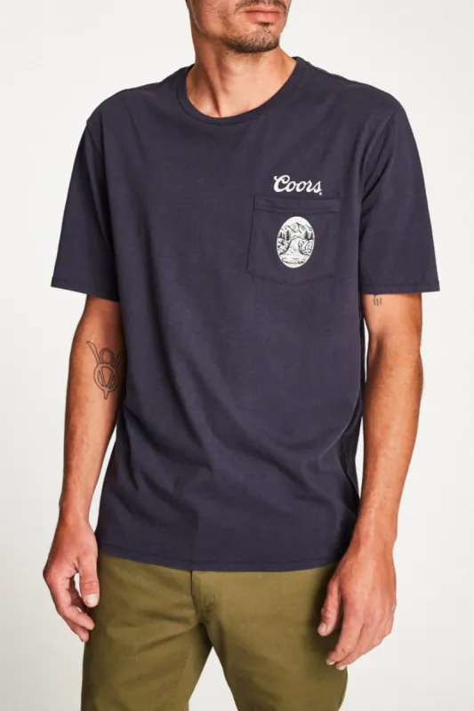 Filtered S/S Premium Tee - Washed Navy sold by Brixton