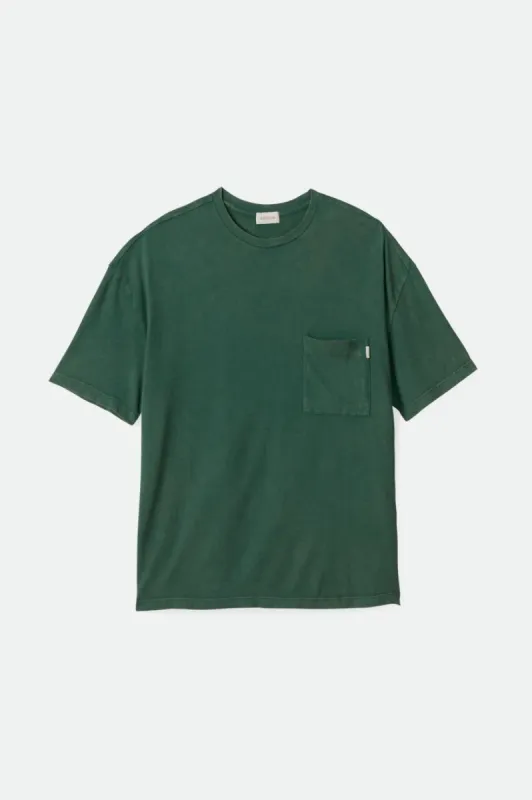 Carefree Oversized Boyfriend Pocket Tee - Pine Needle sold by Brixton