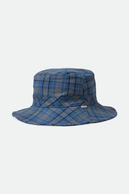 Petra Packable Bucket Hat - Joe Blue Plaid sold by Brixton