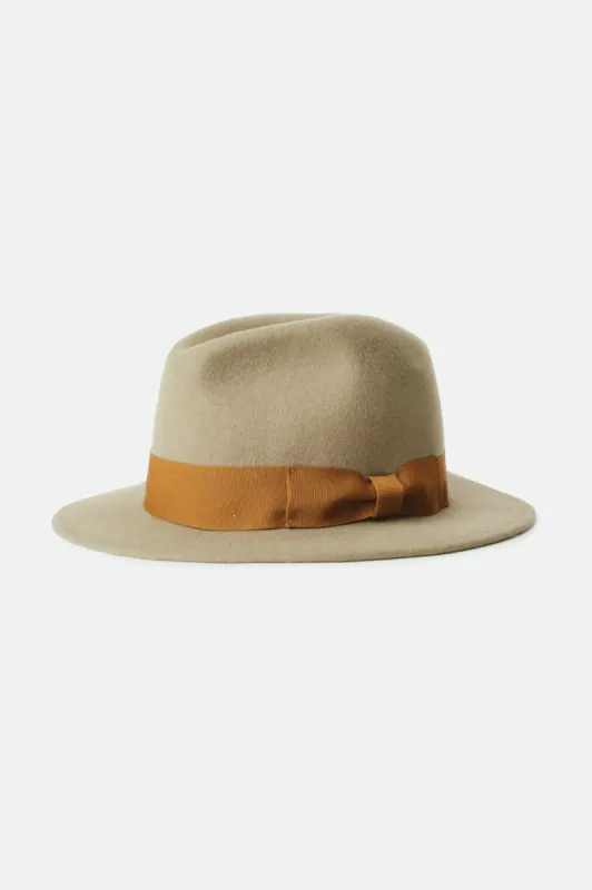 Rollins Felt Fedora - Light Olive made by Brixton