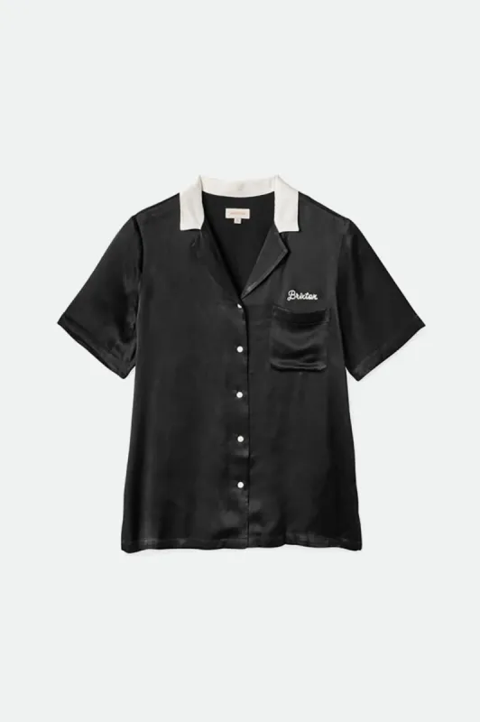 Bunker Block Boyfriend S/S Woven - Black sold by Brixton