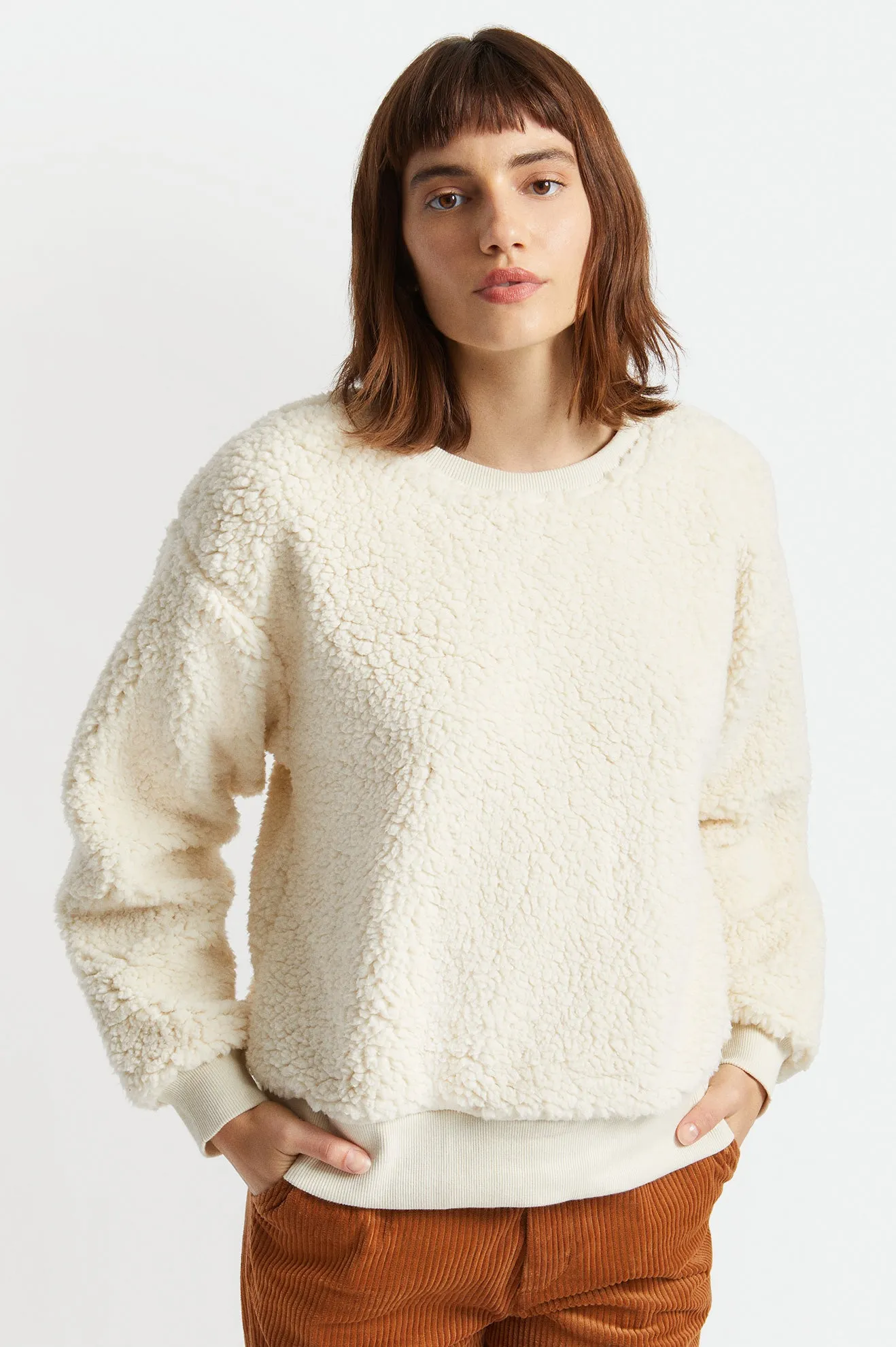 Cloud Sherpa Crew - Dove sold by Brixton