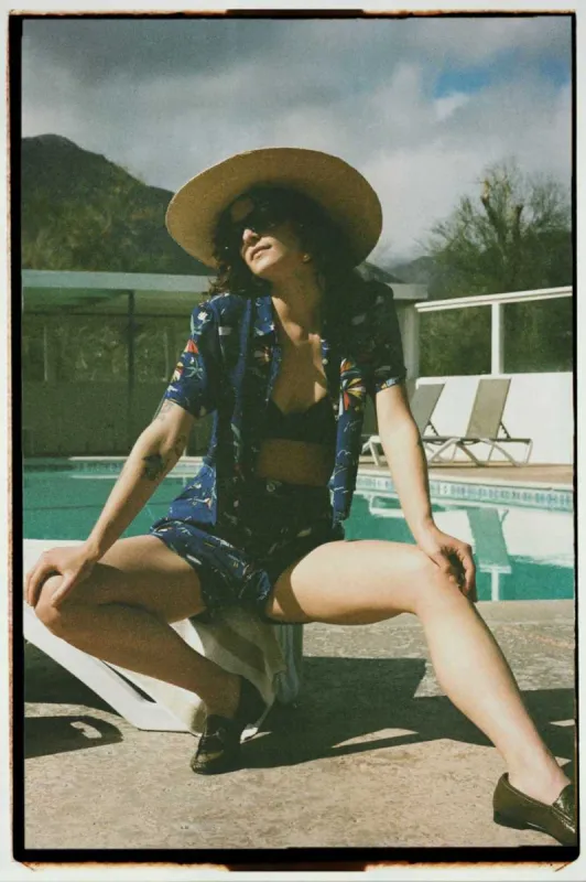 Riviera S/S Woven Shirt - Surf The Web sold by Brixton