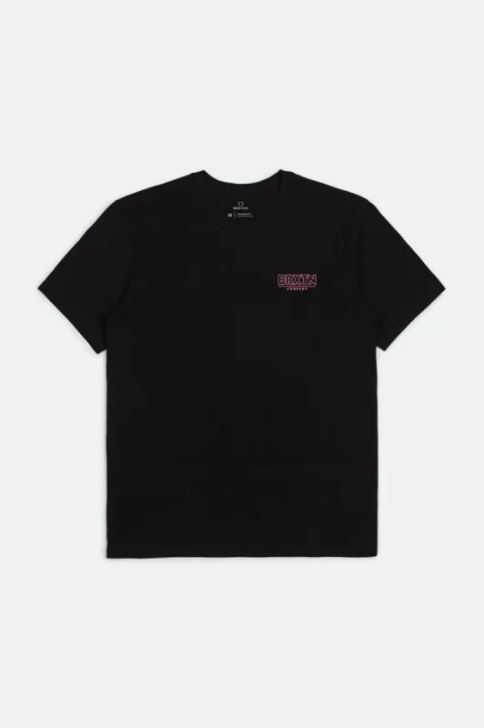 Bite S/S Tailored Tee - Black sold by Brixton