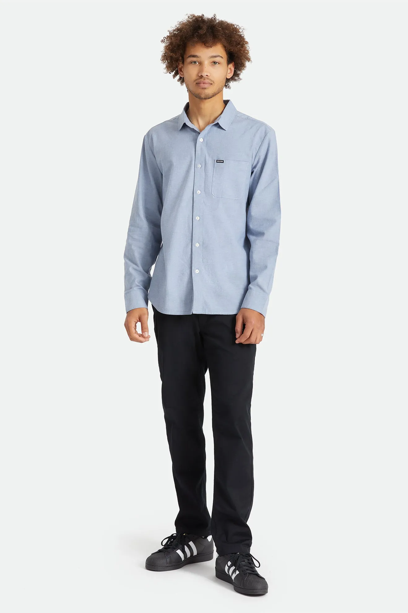 Charter Oxford L/S Woven - Light Blue Chambray sold by Brixton product image thumbnail 3