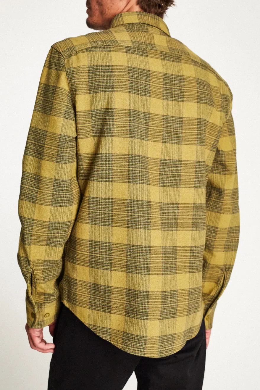 Bowery L/S Flannel - Avocado sold by Brixton product image thumbnail 3