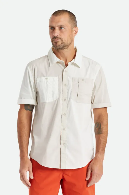 Charter Utility S/S Woven Shirt - Beige/Off White sold by Brixton