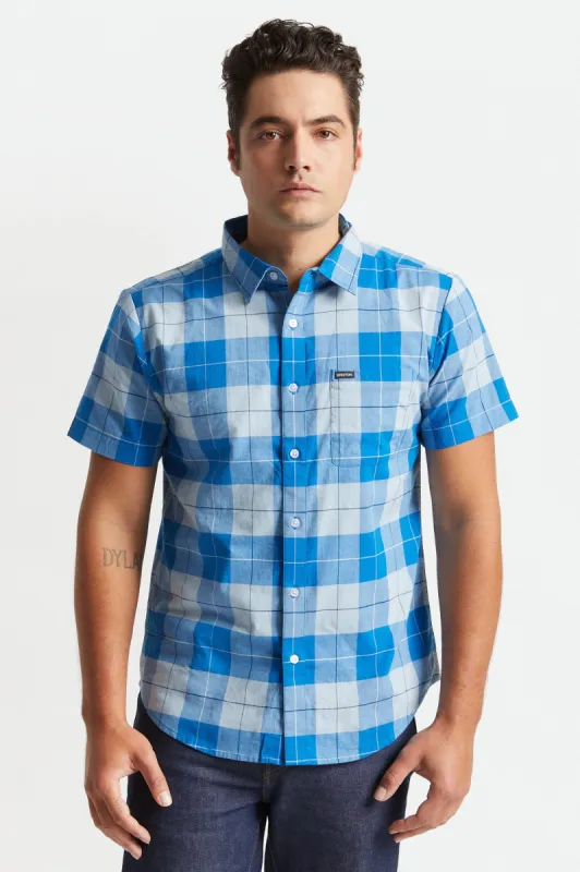 Charter Plaid S/S Woven - Royal Blue sold by Brixton