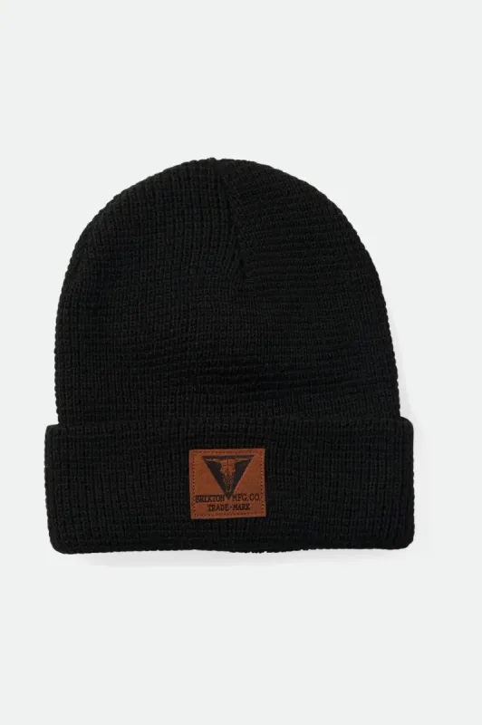 Galveston Waffle Knit Beanie - Black sold by Brixton
