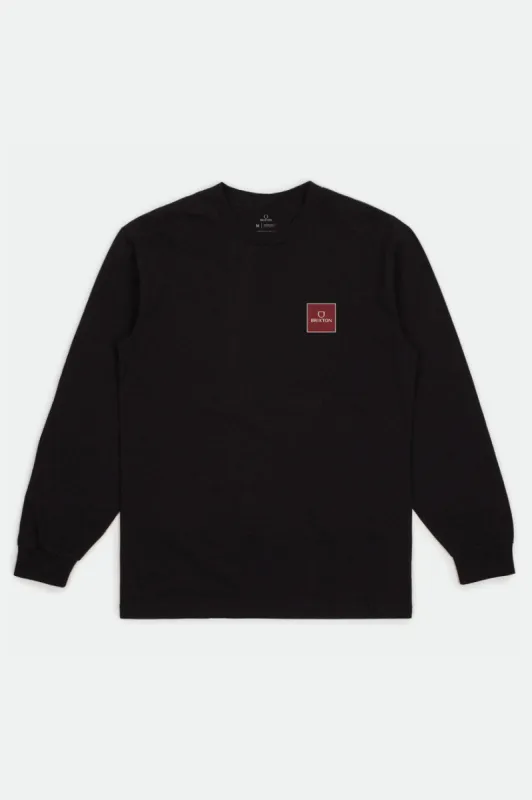 Alpha Square II L/S Standard Tee - Black sold by Brixton