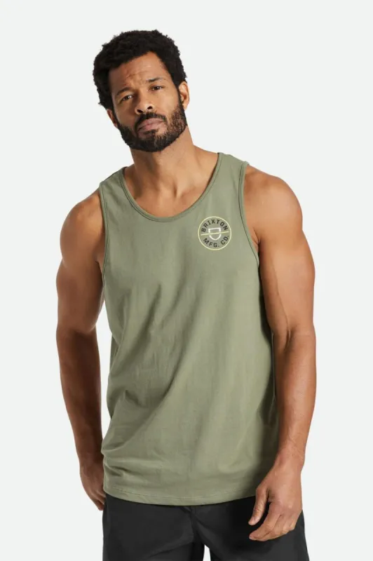 Crest Tank Top - Olive Surplus sold by Brixton