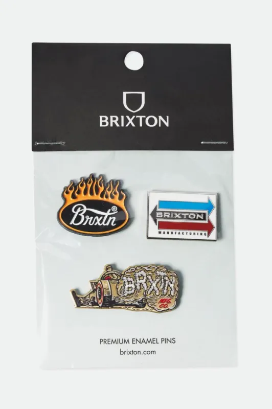 Flame Pin Set - Black sold by Brixton