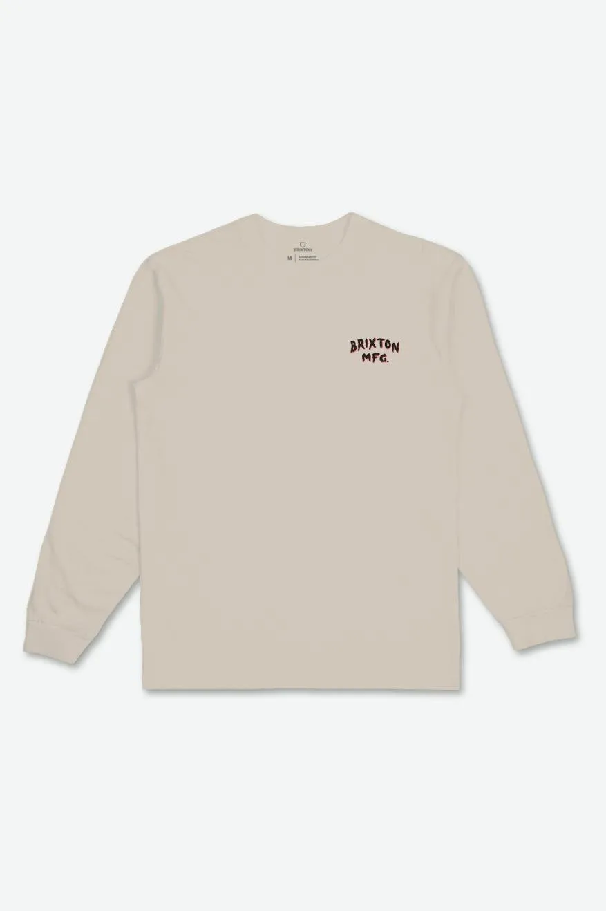 Trailmoor L/S Tee - Cream sold by Brixton product image thumbnail 2