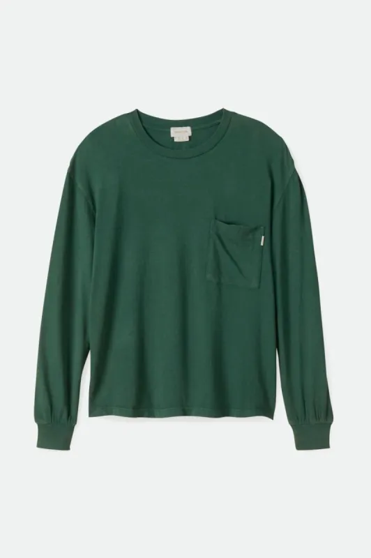 Carefree L/S Pocket T-Shirt - Pine Needle made by Brixton