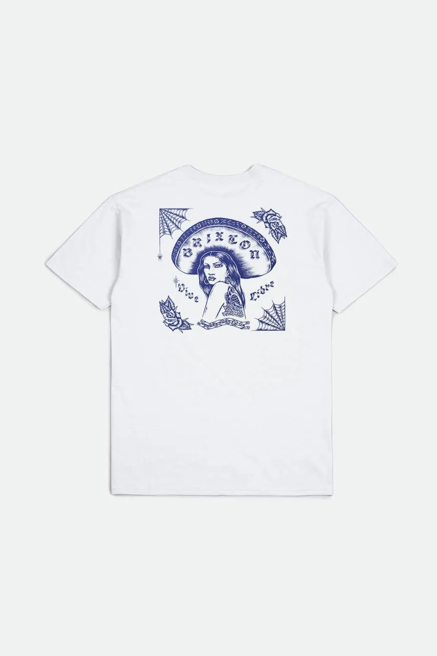 Vive Libre S/S Standard Tee - White sold by Brixton product image thumbnail 2