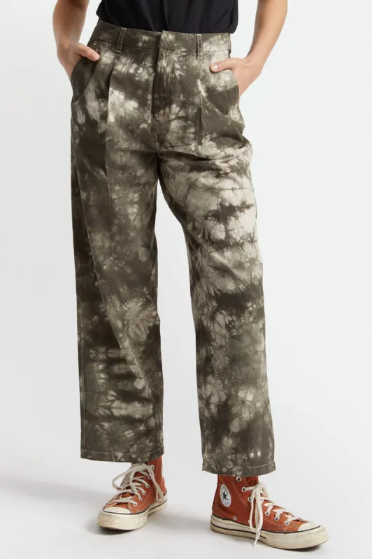 Victory Trouser Pant - Beige/Military Olive sold by Brixton