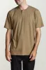Basic S/S Henley - Dusty Olive sold by Brixton