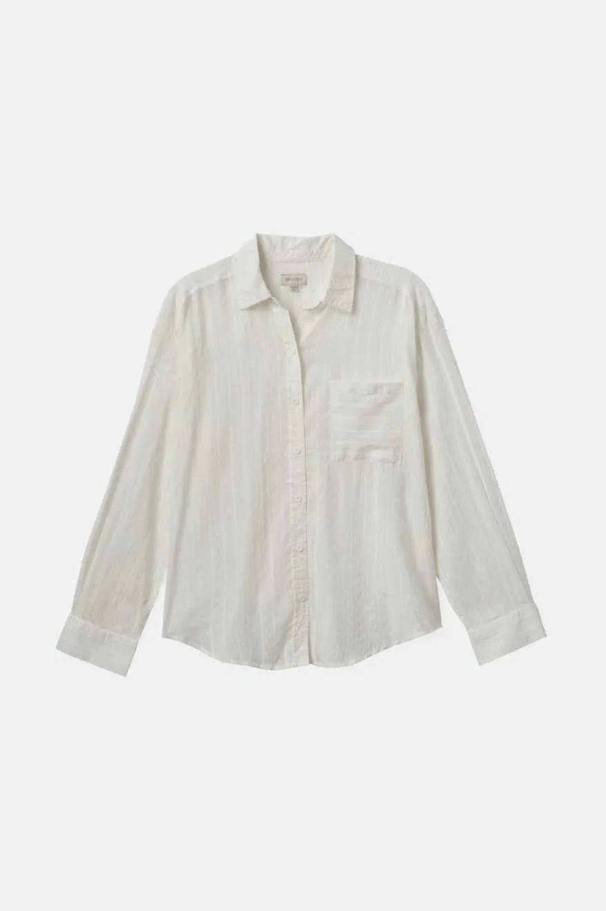 East Side L/S Boxy Woven Shirt - White sold by Brixton product image thumbnail 4