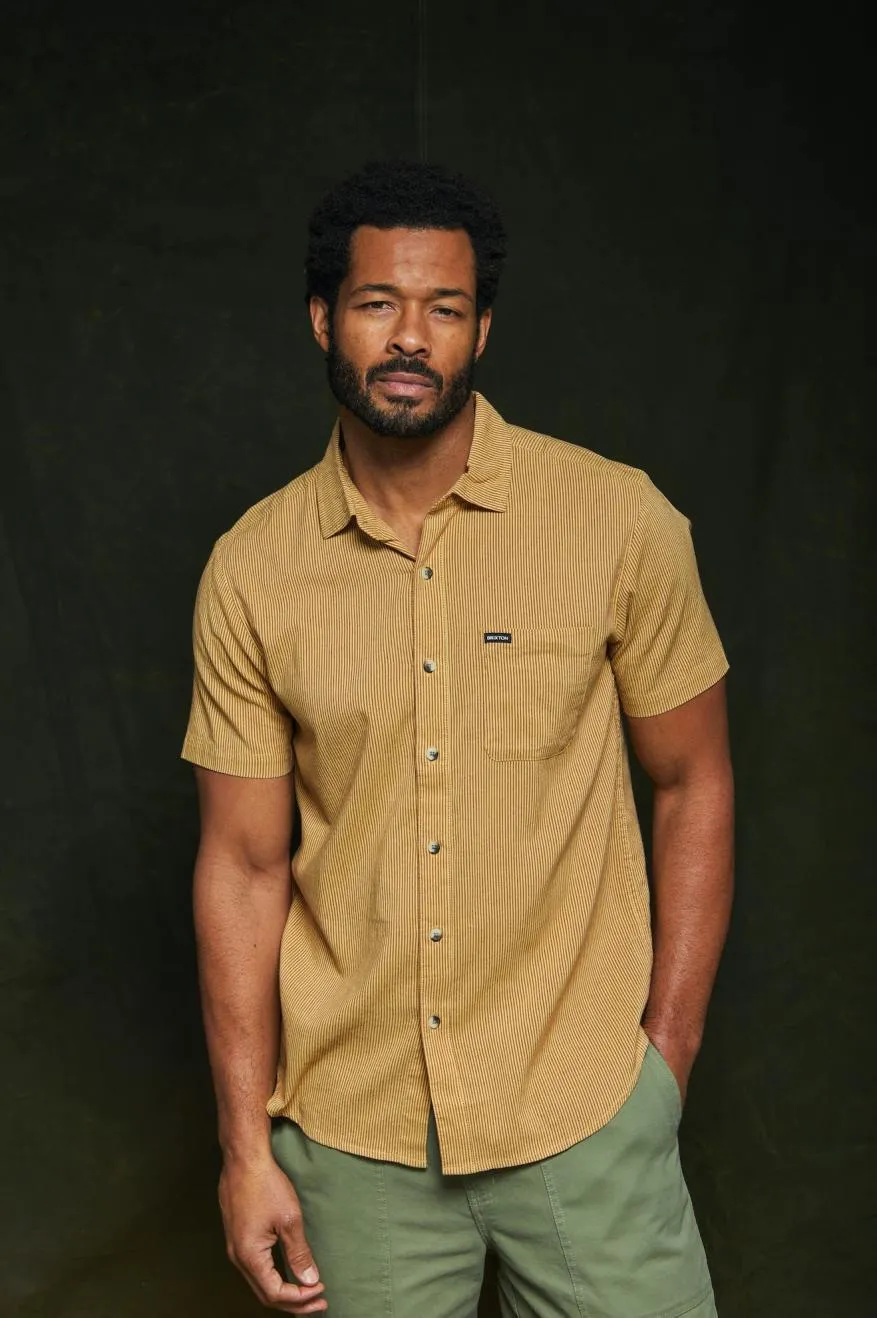 Charter Stripe S/S Woven - Straw/Island Berry sold by Brixton product image thumbnail 4