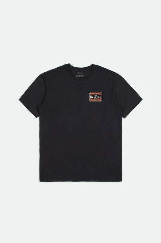 Quill S/S Premium Tee - Black/Autumn sold by Brixton