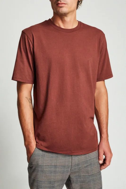 Basic S/S Premium Tee - Chestnut sold by Brixton