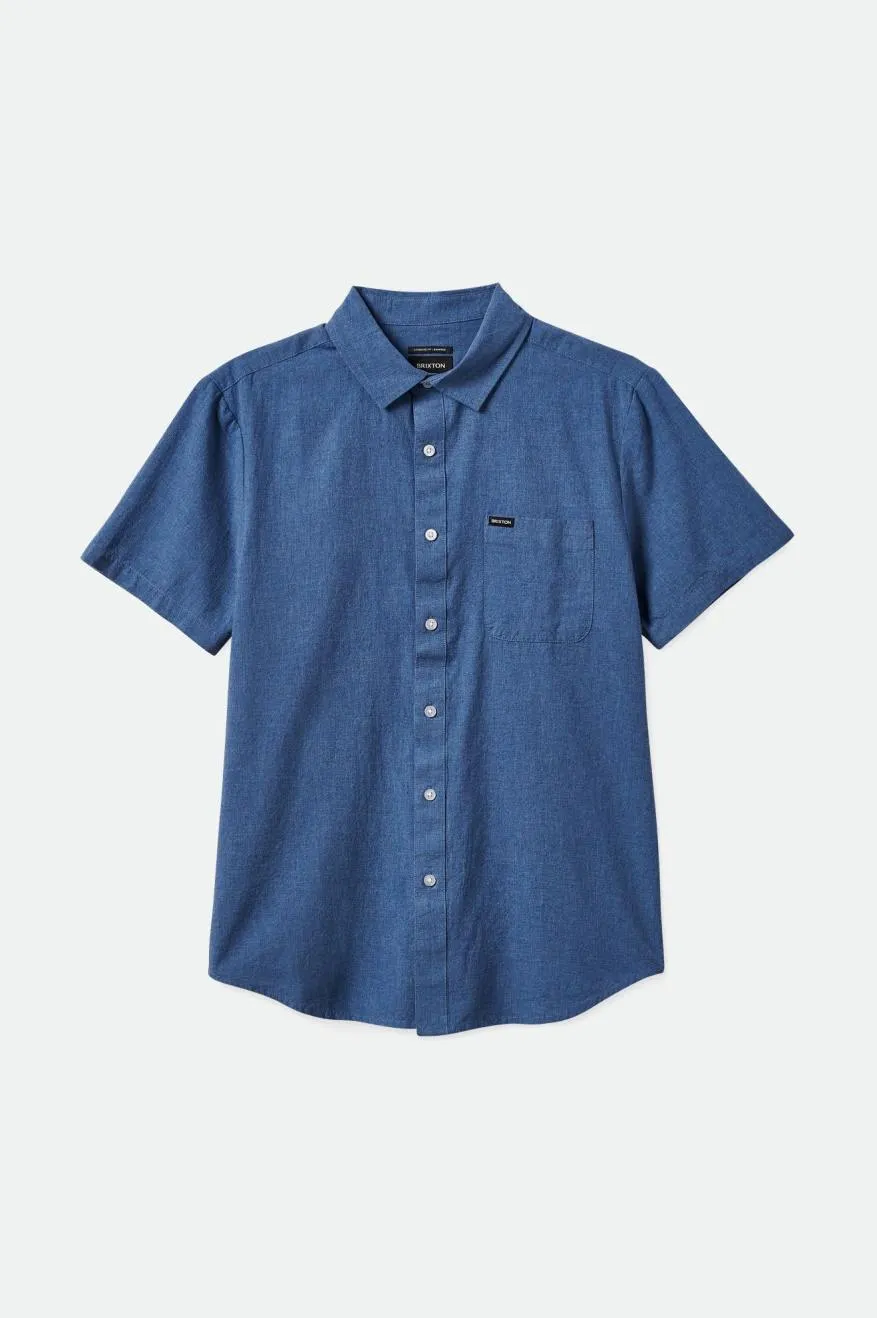Charter Textured Weave S/S Woven Shirt - Heather Pacific Blue sold by Brixton product image thumbnail 2