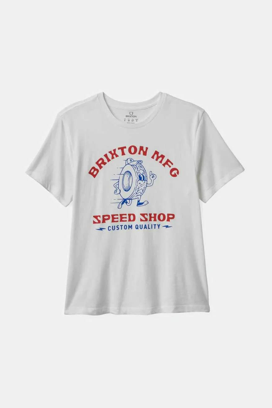 Speed Shop Vintage Crew T-Shirt - White sold by Brixton product image thumbnail 2