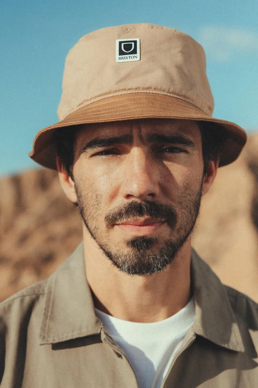 Beta Packable Bucket Hat - Sand/Khaki sold by Brixton