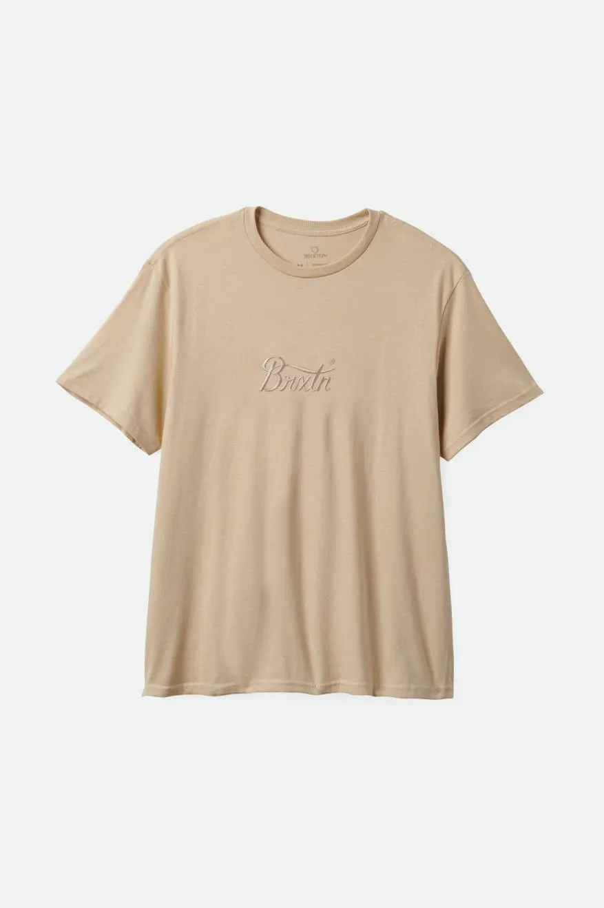 Stith Thread S/S Standard Tee - Cream sold by Brixton