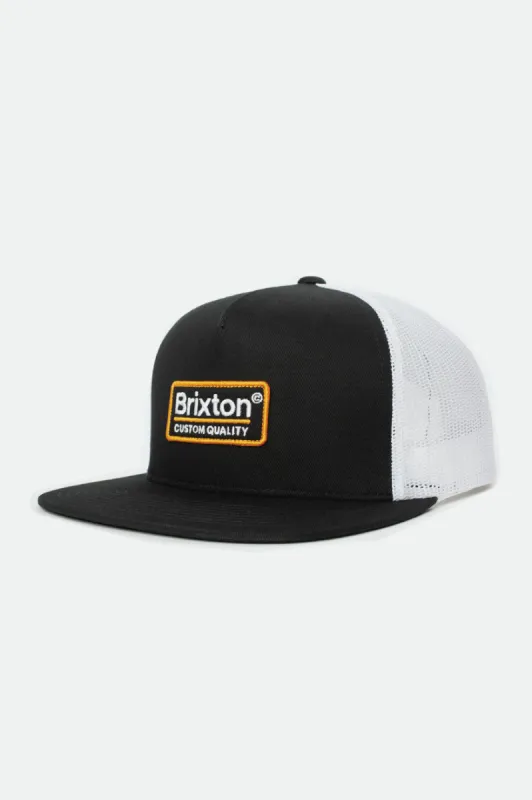 Palmer Mesh Cap - Black/White/Gold sold by Brixton