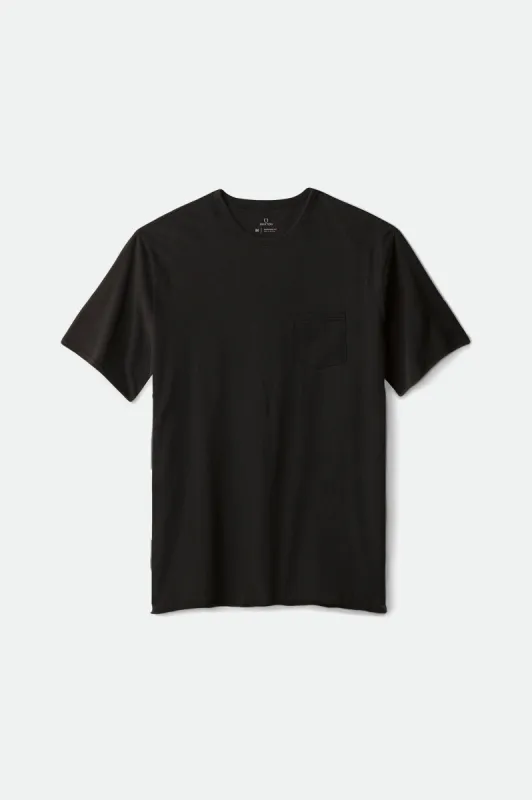 Premium Cotton S/S Pocket Tee - Black sold by Brixton