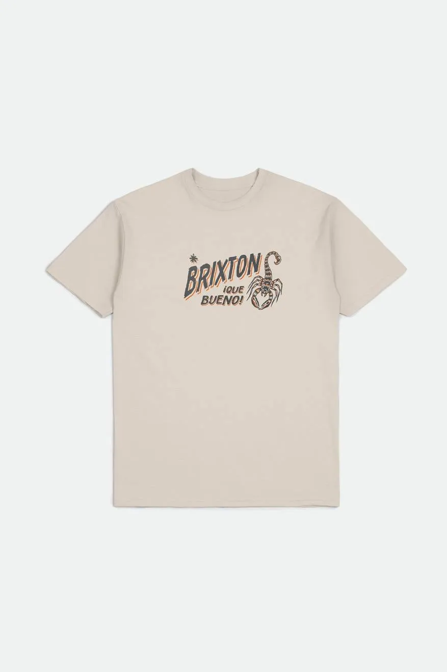 Vinton S/S Standard Tee - Cream sold by Brixton