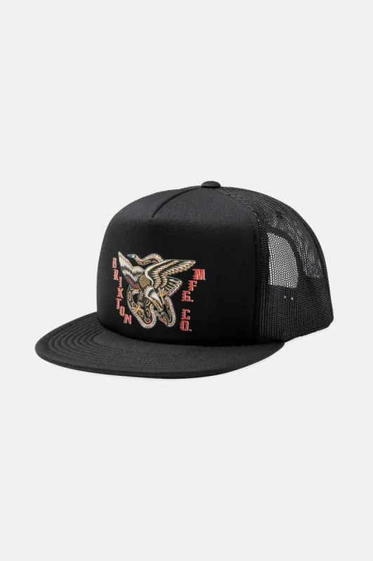 Battle Netplus Trucker Hat - Black/Black sold by Brixton