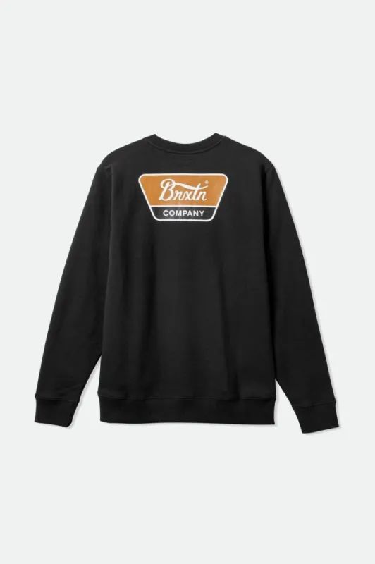 Linwood Crew - Black/Golden Brown sold by Brixton