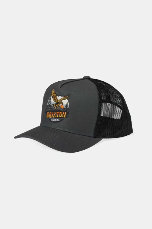 Ridgewood Netplus Trucker Hat - Charcoal/Black sold by Brixton