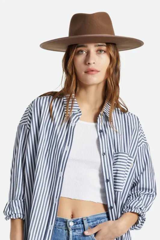 Jo Rancher Hat - Dark Tan sold by Brixton