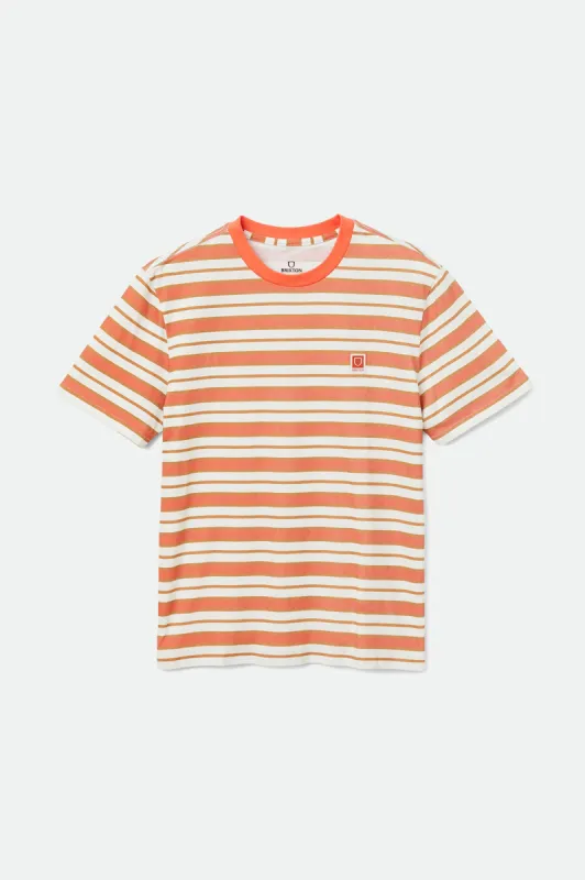 Hilt Multi Stripe S/S Knit - Off White/Lion Sun Wash sold by Brixton