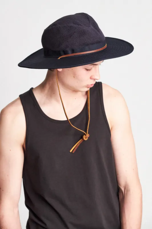 Bend Fedora - Dark Navy sold by Brixton