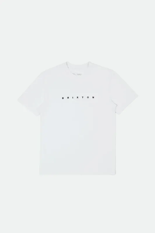Cantor S/S Standard Tee - White sold by Brixton
