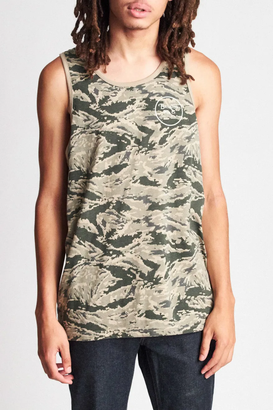 Wheeler Tank Top - Digi Tiger Camo sold by Brixton