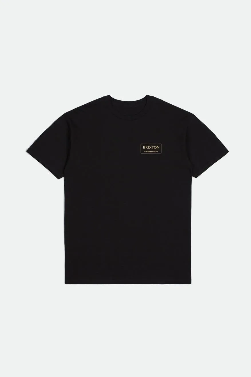Palmer Proper S/S Standard Tee - Black/Straw/Dark Earth sold by Brixton product image thumbnail 2